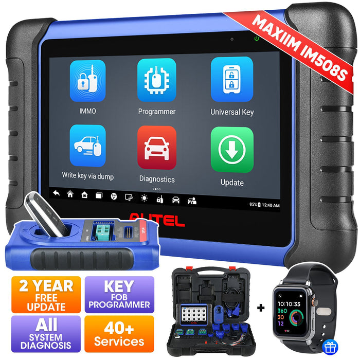 【2-Year Free Update】Autel MaxiIM IM508S PRO Automotive Key Programming Tool Comes with The XP400 PRO, OE-Level All Systems Diagnostics, 3000+ Active Tests, 40+ Service, Upgrade of IM508S, and Free OTOFIX Watch