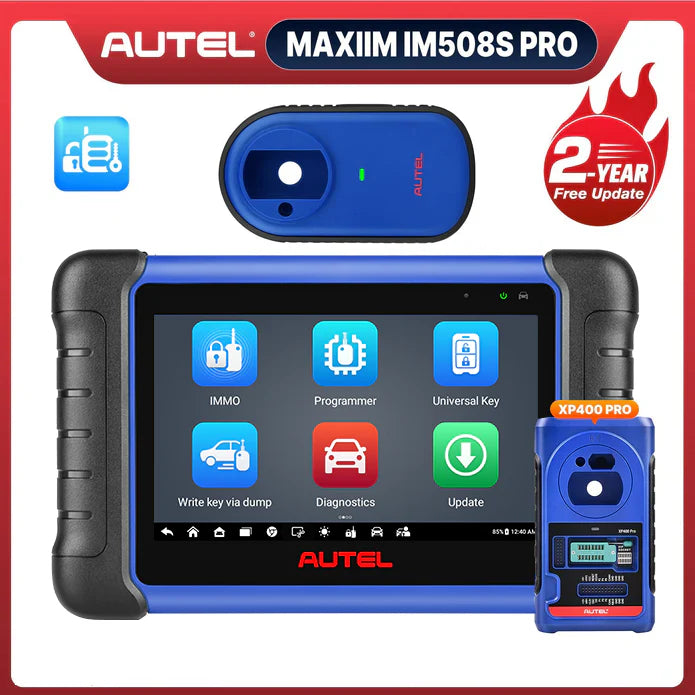 【2-Year Free Update】Autel MaxiIM IM508S PRO Automotive Key Programming Tool Comes with The XP400 PRO, OE-Level All Systems Diagnostics, 3000+ Active Tests, 40+ Service, Upgrade of IM508S