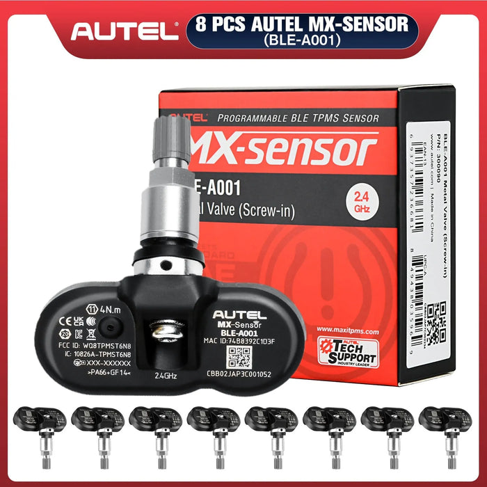 Autel TPMS MX-Sensor BLE-A001 Tesla Sensor, 2024 Newest Bluetooth Low Energy Sensor, Pre-Programmed for Tesla 3/Y/S/X Models, Programmable for BLE-Equipped Vehicles, Compatible with ITS600/ITS600PRO/TS900