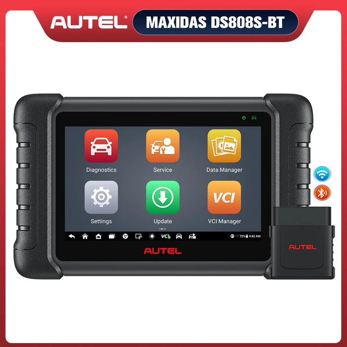 Autel MaxiDAS DS808S-BT OBD2 Diagnostic Scanner with Android 11, Advanced ECU Coding, Bi-Directional Control, Support Multi-Language, 36+ Services, Upgraded Ver. Of DS808/MP808
