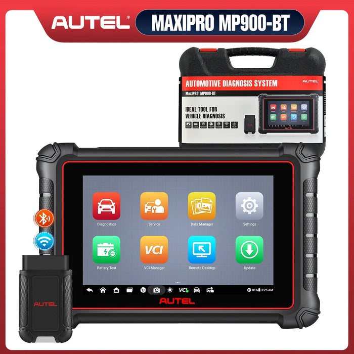 2025 Autel MaxiPRO MP900BT / MP900Z-BT Diagnostic Scanner OBD2 Tablet Tool, 8'' Screen Advanced ECU Coding, OE-Level System Diagnostic, Pre & Post Scan, DoIP CAN FD Protocols Supported, Upgraded Ver. Of MP808BT PRO