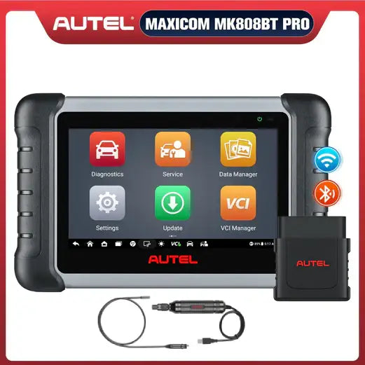 Autel MaxiCOM MK808BT PRO With MV108S OBD2 Diagnostic Tool Full Bi-directional Control Scanner, All System Diagnostics, 28+ Services, FCA Autoauth, Wireless Connection, Same as MK808K-BT and MK808Z-BT, 2026 Upgrade of MK808 MK808BT MX808S MK808Z MK808S