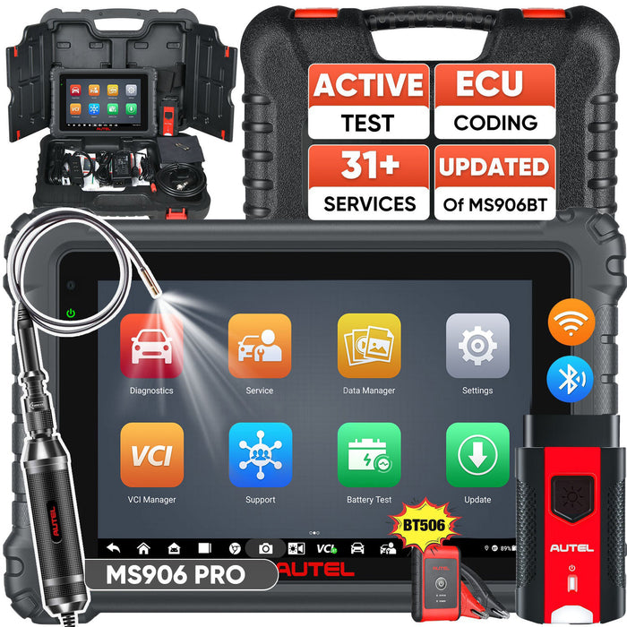 Autel Scanner Maxisys MS906 Pro High-powered Car Diagnostic Scan Tool With Advanced ECU Coding, Adaptations, 31+ Service and Expanded Function