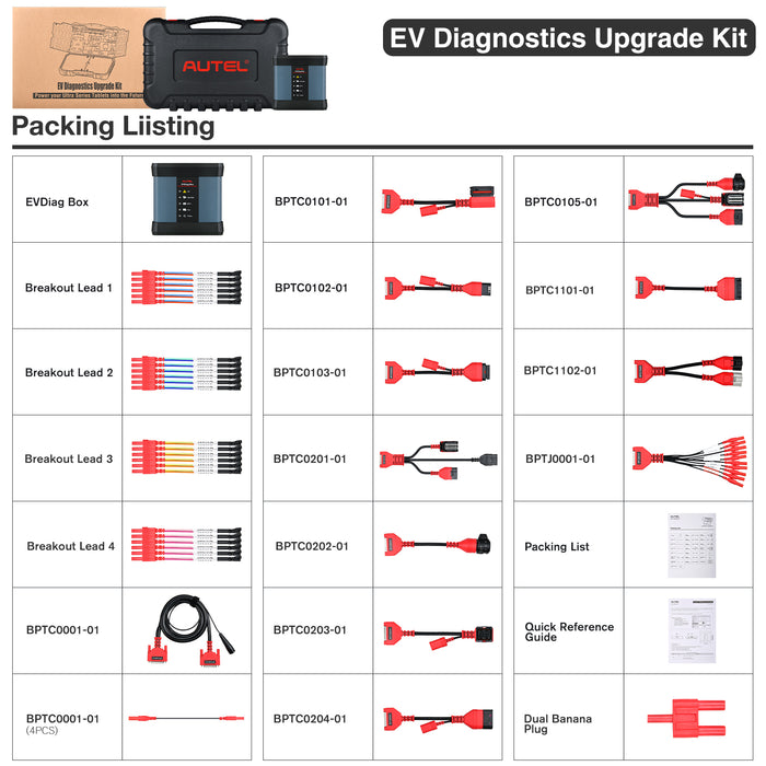Autel Maxisys Ultra EV (Global Version) Electric Car Diagnostic Scanner Packing Listing