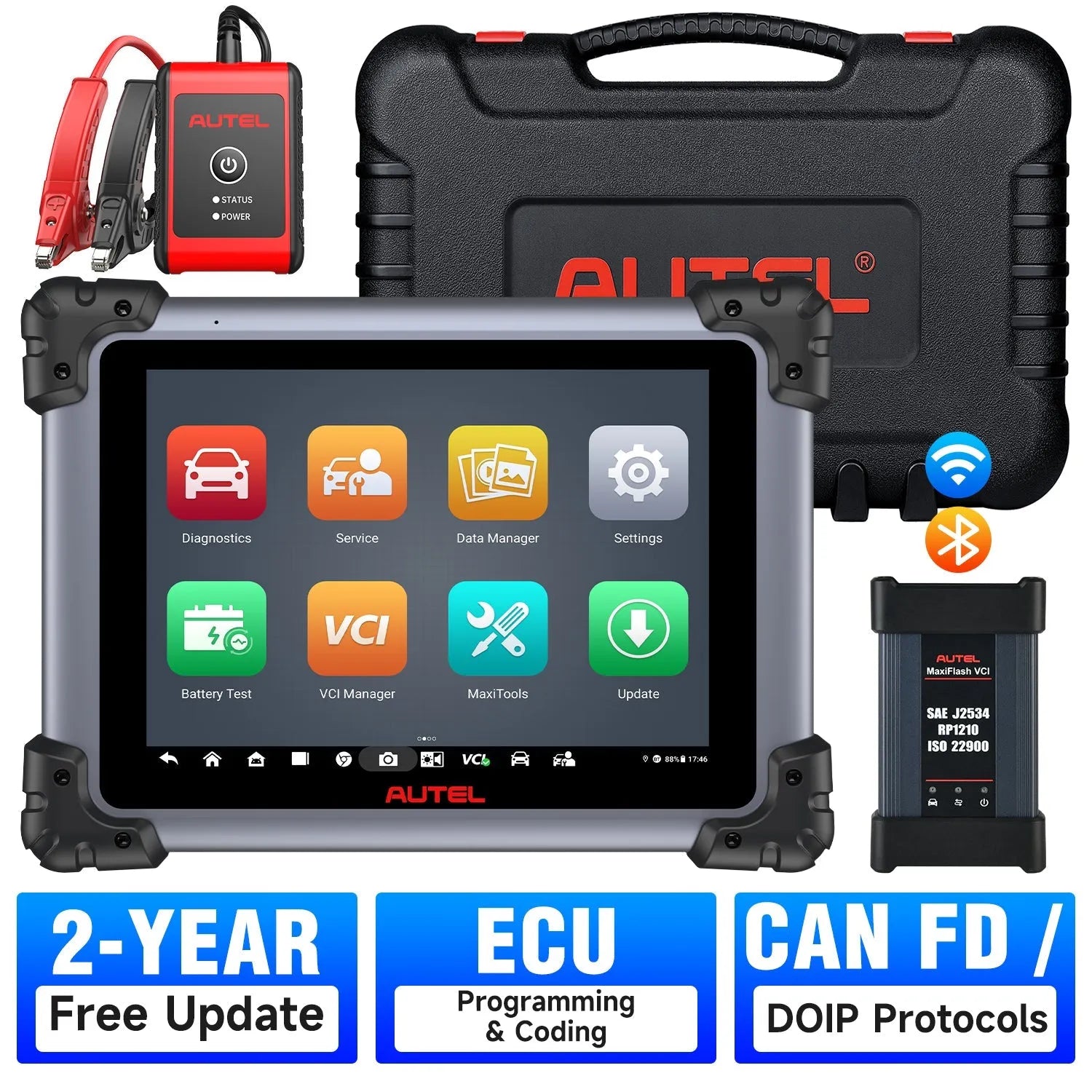 【2-Year Free Update】Autel Maxisys Elite II Pro Diagnostic Tool, ECU Programming&Coding,  Auto Scan 2.0, Full-System Dignostics, Bi-Directional Controls Scanner With MaxiFlash VCI, 38+ Services, Upgrade Of Maxisys Elite/Elite II/MS908 PRO