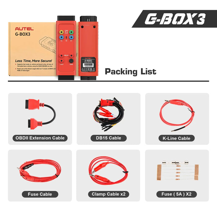 Autel GBox G-BOX3 Acessory Tool Benz & BMW Adapter GBox3 Mercedes Benz All Key Lost Tool Used with MaxiIM IM608S II / IM608 PRO II / IM608 PRO / IM608 / IM508S / IM508