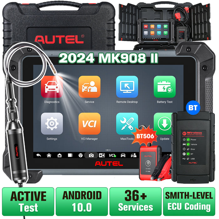 Autel MaxiCOM MK908 II OE-Level Full Systems Automotive Diagnostic Tool, Support Active Test, Upgraded Version of Autel MK908/MS908