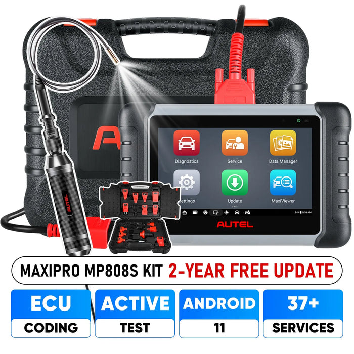 【2-Year Free Update】Autel MaxiPro MP808S Kit Automotive Diagnostic Scan Tool with Bi-directional Control and Full Set Conneter Same as DS808k (Upgraded Ver. of MP808/MP808K)