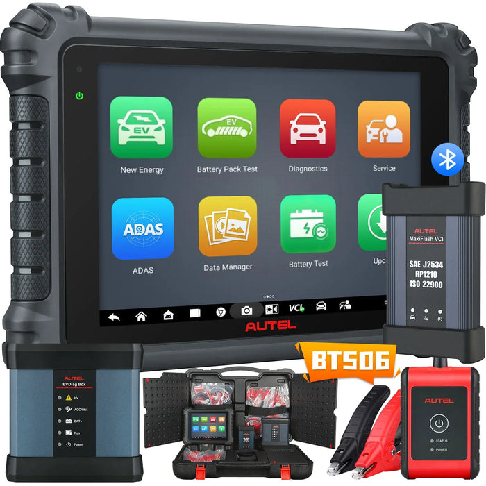 Autel Maxisys MS909EV Intelligent EV Diagnostics Scanner with MaxiFlash VCI/J2534, High-Voltage System & Battery Pack Diagnostics, ECU Programming & Coding, Topology 2.0, 40+ Services, Same as Autel Ultra EV, Limited-time Free MSOAK Scope