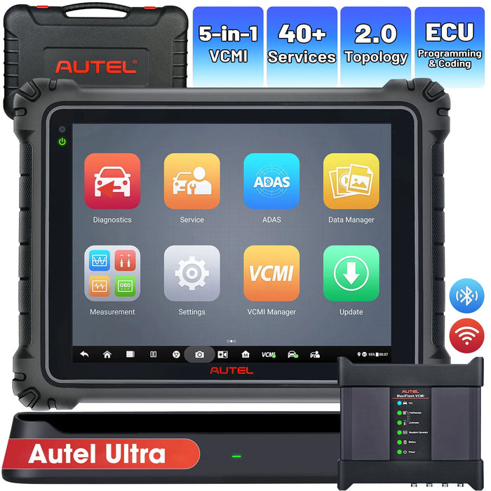 Autel Maxisys Ultra 2025 Top Intelligent Diagnostic Tool with 5-in-1 VCMI, Topology Map, 40+ Services, ECU Programming & Coding (Upgraded Ver. of MS919/ MS909/ Elite II), Limited-time Free MSOAK Scope