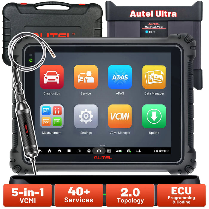 Autel Maxisys Ultra 2025 Top Intelligent Diagnostic Tool with 5-in-1 VCMI, Topology Map, 40+ Services, ECU Programming & Coding (Upgraded Ver. of MS919/ MS909/ Elite II), Limited-time Free MSOAK Scope
