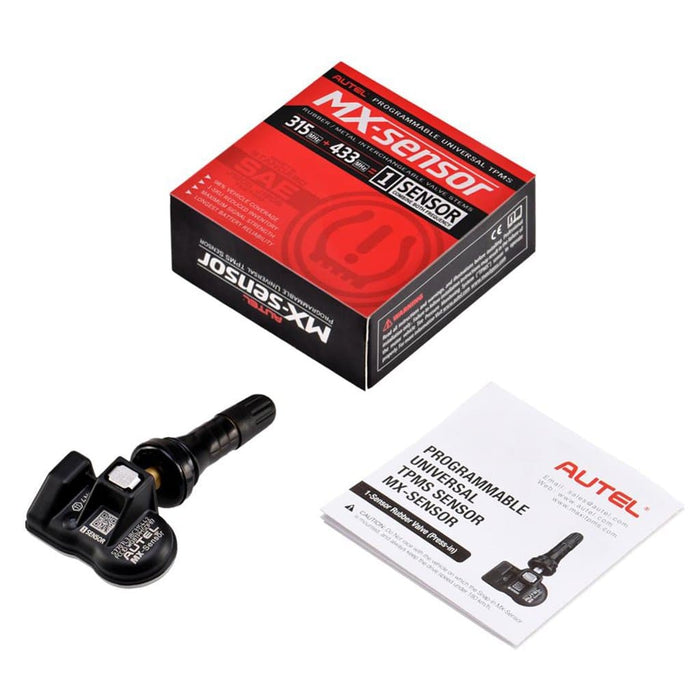 Autel MX-Sensor 433MHz & 315MHz 2in1 Sensor Universal Programmable TPMS Sensor Rubber Valve Clamp In