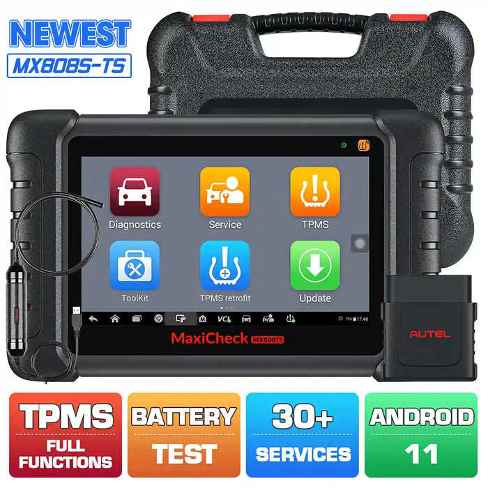 Autel MaxiCheck MX808S-TS Car Scanner, 2025 Bi-directional Tool with 30+ Service, Updated of MX808TS/MX808S/MK808TS
