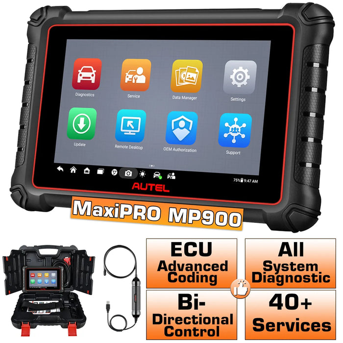 2025 Newest Autel MaxiPRO MP900 / MP900E OBD2 Diagnostic Scanner ECU Coding, All System Diagnostic, Pre & Post Scan, DoIP CAN FD Protocols Supported, Upgraded Ver. Of MP808S