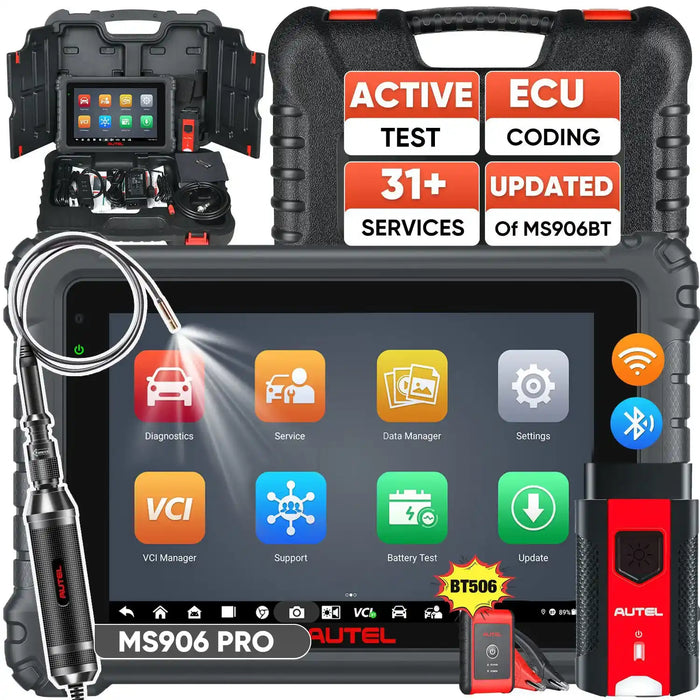 Autel Scanner Maxisys MS906 Pro High-powered Car Diagnostic Scan Tool With Advanced ECU Coding, Adaptations, 31+ Service and Expanded Function