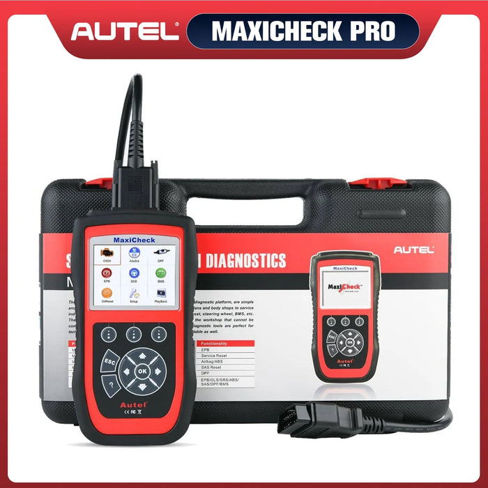 Autel Maxicheck Pro for ABS Brake Auto Bleeding OBD2 Scan Tool with Airbag, EPB, SAS, BMS, Oil Reset Services for Specific Vehicles