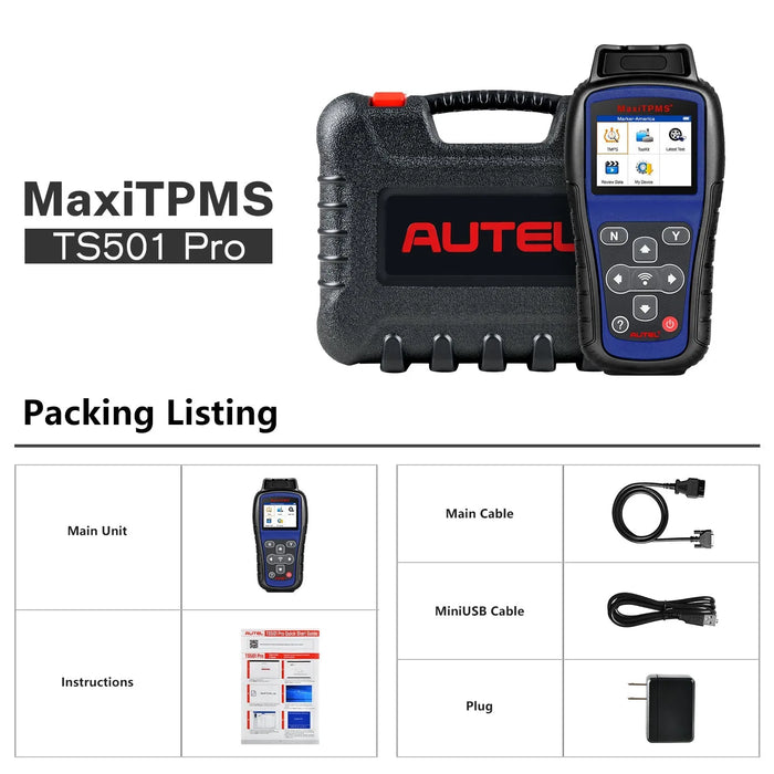Autel MaxiTPMS TS501 Pro TPMS Relearn Tool, Activate/ Relearn All Known TPMS Sensors, Program MX-Sensors (315/433MHz), Lifetime Update, Same as TS508WF (Upgraded of TS408/TS501)