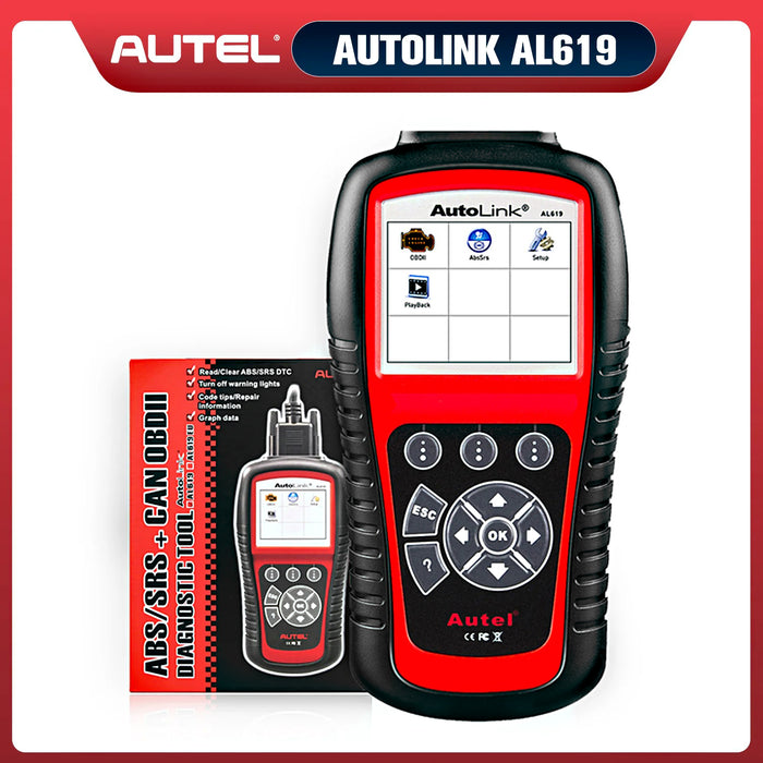 Autel AutoLink AL619 OBD2 Scanner ABS & SRS Airbag Car Diagnostic Scan Tool, Advanced Ver. of AL519/ ML519 Code Reader
