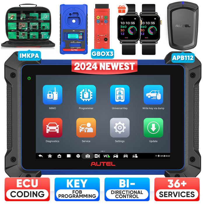 Autel MaxiIM IM608S II / IM608 PRO II Automotive All-In-One Key Programming Tool with Free OTOFIX Watch, Top IMMO Functions, Advanced ECU Coding, No IP Limitation, Upgrade of IM608 PRO/IM608/IM508