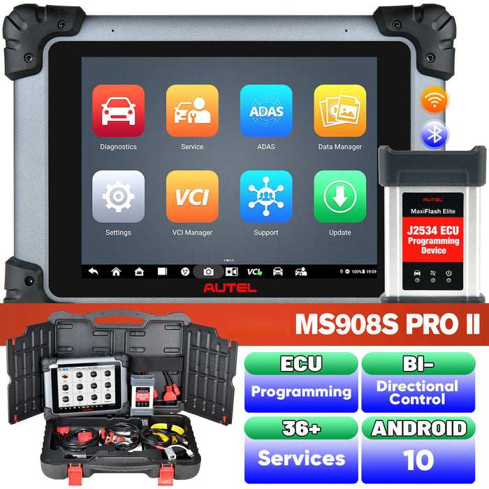 Autel MaxiSys MS908S Pro II Diagnostic Scan Tool, 2025 Newest Scanner with ECU Programming/ Coding, 36+ Services, Active Tests, Full Systems, Android 10, FCA Autoauth, Upgraded MS Elite/ MS908S Pro