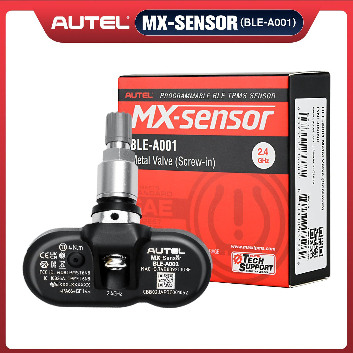 Autel TPMS MX-Sensor BLE-A001 Tesla Sensor, 2024 Newest