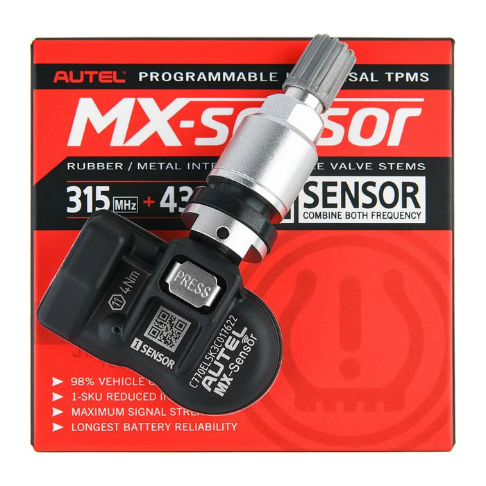 Autel MX-Sensor 20 Pack, 315MHz & 433MHz 2in1 Tire Pressure Sensors Summer Tire Exchange Universal Clamp In