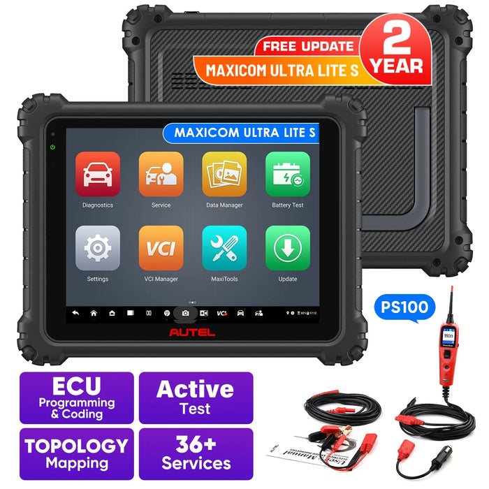 【2-Year Free Update】Autel MaxiCOM Ultra Lite S/ Ultra Lite All System Diagnostic Scanner, Motor TruSpeed Repair, New Topology 2.0, ECU Programming & Coding, 3000+ Active Test, 36+ Service, Upgrade Of Maxisys MS919/ Elite II Pro