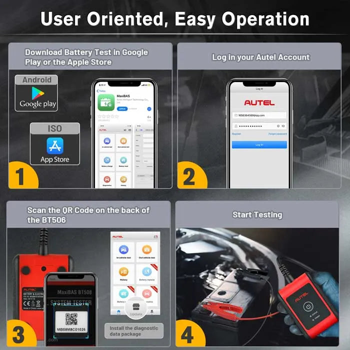 Autel MaxiBAS BT506 Car Battery Tester & Analyzer, 100% Detection Rate of Bad Batteries
