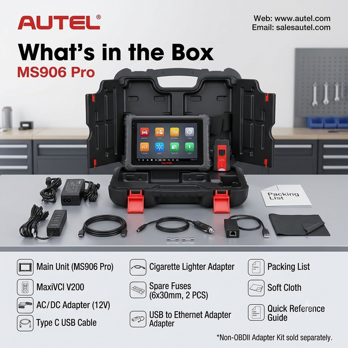 Autel MS906 Pro Diagnostic Scanner with Online ECU Coding, Full System Diagnostics and Bi-Directional Control for Advanced Workshops and Technicians, Remote Expert Assistance