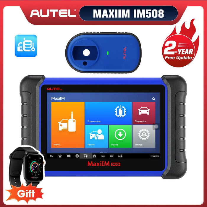 【2-Year Free Update】Autel MaxiIM IM508 2025 Latest Key FOB Programming Tool with XP200 Programmer, All System Diagnostic Scan, 20+ Service, and Free OTOFIX Watch
