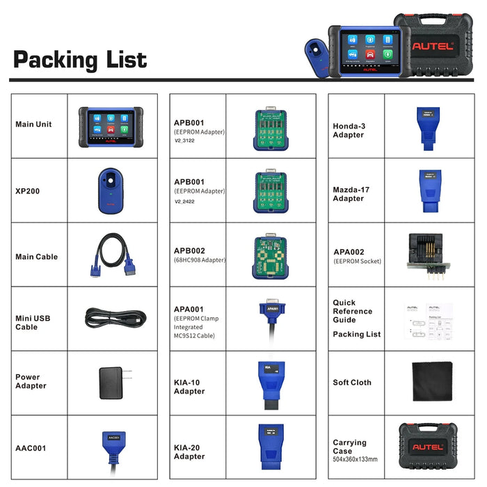【2-Year Free Update】Autel MaxiIM IM508S Key Fob Programming Tool with XP200 Programmer, All System Diagnostic Scan, 30+ Service, Upgrade of IM508
