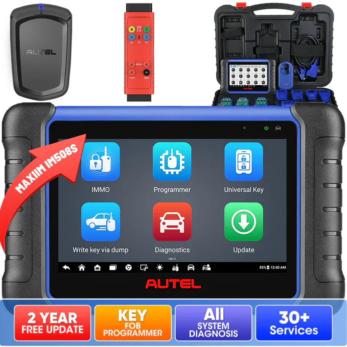 【2-Year Free Update】Autel MaxiIM IM508S Key Fob Programming Tool with XP200 Programmer, All System Diagnostic Scan, 30+ Service, Upgrade of IM508