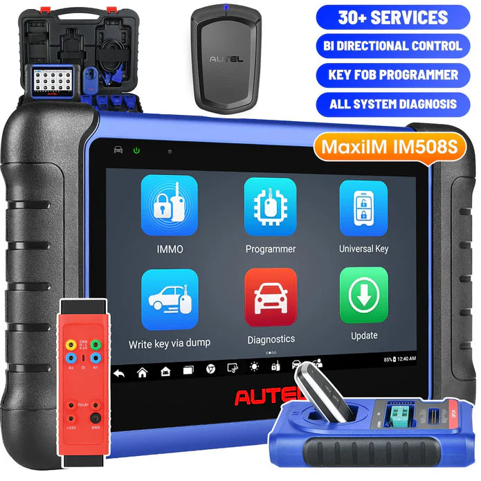 【2-Year Free Update】Autel MaxiIM IM508S Key Fob Programming Tool with XP200 Programmer, All System Diagnostic Scan, 30+ Service, Upgrade of IM508