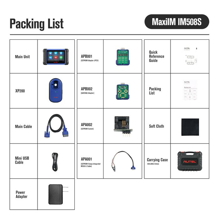 Autel MaxiIM IM508S Key Fob Programming Tool with XP200 Programmer, All System Diagnostic Scan, 30+ Service, 2026 Upgraded IM508, and Free G-BOX3
