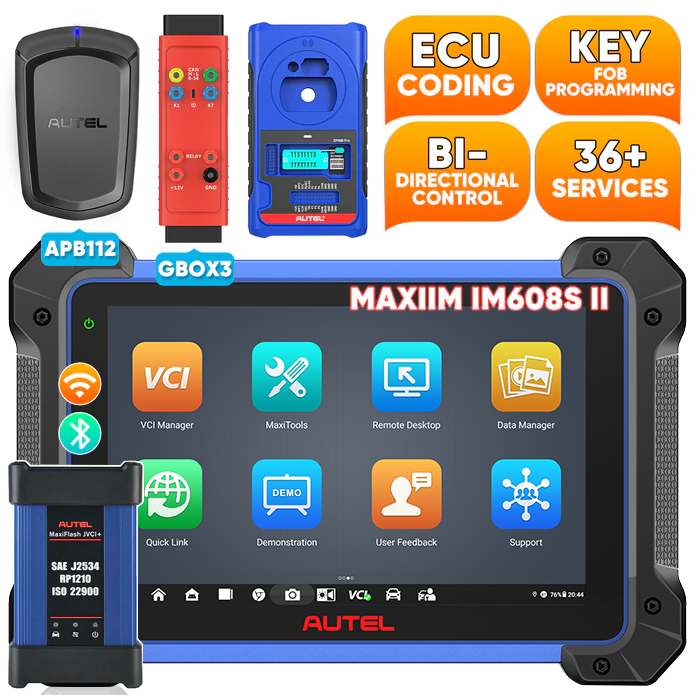 Autel MaxiIM IM608S II / IM608 PRO II Automotive All-In-One Key Programming Tool, Top IMMO Functions, Advanced ECU Coding, No IP Limitation, Upgrade of IM608 PRO/IM608/IM508