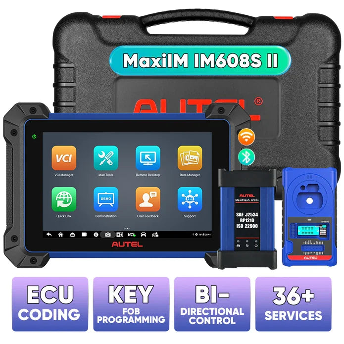 Autel MaxiIM IM608S II / IM608 PRO II Automotive All-In-One Key Programming Tool, Top IMMO Functions, Advanced ECU Coding, No IP Limitation, Upgrade of IM608 PRO/IM608/IM508