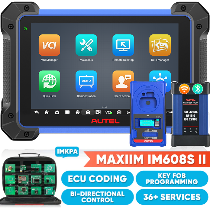 Autel MaxiIM IM608S II / IM608 PRO II Automotive All-In-One Key Programming Tool, Top IMMO Functions, Advanced ECU Coding, No IP Limitation, Upgrade of IM608 PRO/IM608/IM508