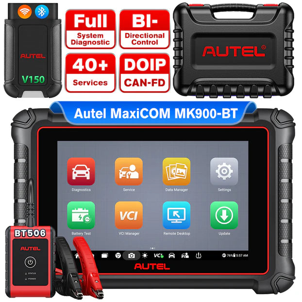 Autel MaxiCOM MK900BT MK900-BT Automotive Full System Diagnostic Scanner with Android 11.0, Bi-Directional Control,DoIP/CAN FD, 40+ Services, Upgraded Ver. Of MK808BT/MK808BT PRO Scanner