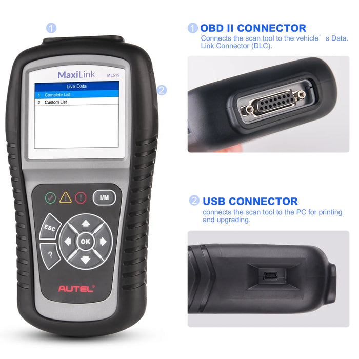 Autel MaxiLink ML519 OBD2 Scanner & Code Reader Enhanced Mode 6 Auto Diagnostic Scan Tool