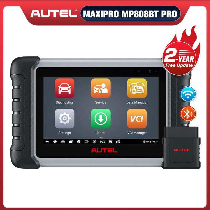 【2-Year Free Update】Autel MaxiPRO MP808BT PRO Wireless Diagnostic Scanner, Bi-Directional Control, Upgrade Ver. of MP808/MP808BT