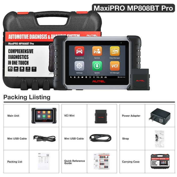 【2-Year Free Update】Autel MaxiPRO MP808BT PRO Wireless Diagnostic Scanner, Bi-Directional Control, Upgrade Ver. of MP808/MP808BT