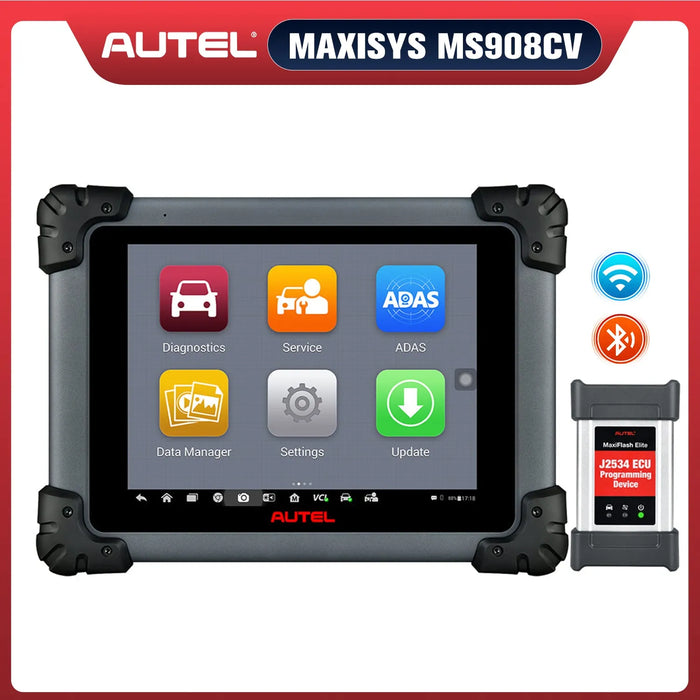 Autel Maxisys CV MS908CV Heavy Duty Truck Diagnostic Tool, Diesel Scanner for Commercial Vehicles With J2534 ECU Programming Tool