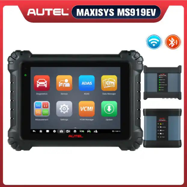 Autel Maxisys MS919EV Intelligent EV Diagnostics Scanner, ECU Programming & Coding, Topology Map 2.0, 40+ Services, MaxiFlash VCMI, High-Voltage System, Battery Pack Diagnostics, Same as Autel Ultra EV