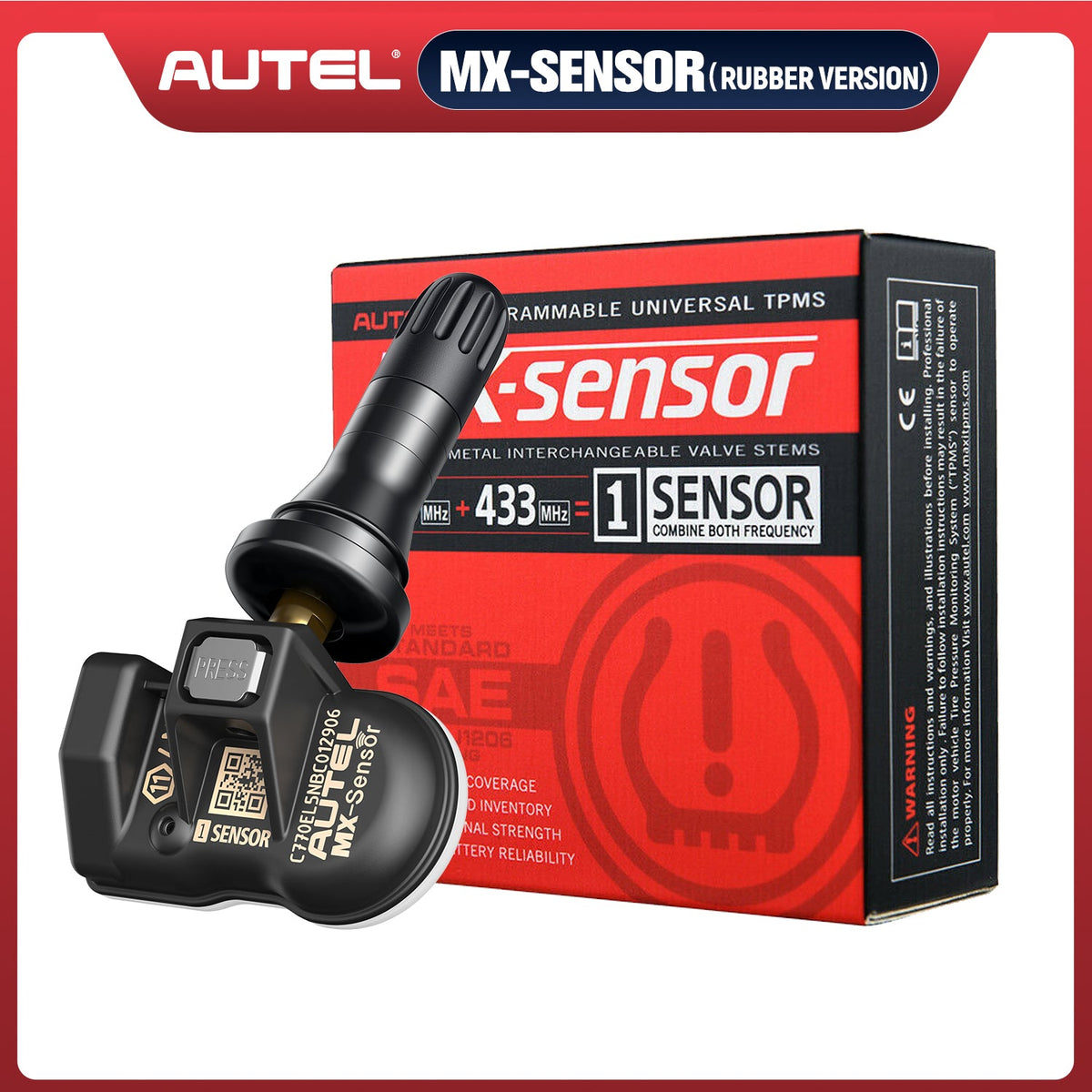 Autel MX-Sensor 1-Sensor 315MHz & 433MHz 2in1 TPMS Tire Sensor