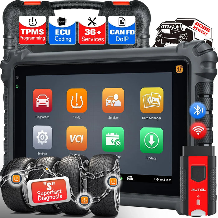 MaxiCOM MK906S Pro2-TS / MK906 Pro2-TS Autel Scanner with TPMS Functions ECU Coding, Bi-directional Control, Upgraded MK906Pro TS / MK906S Pro TS