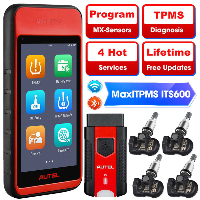 Autel MaxiTPMS ITS600 (E) TPMS Relearn Tool, TPMS Programming Tool Activate/Relearn All Sensors, TPMS Diagnostics, 4 Reset Functions (Oil Reset, BMS, SAS, EPB), Auto VIN (Free Update)