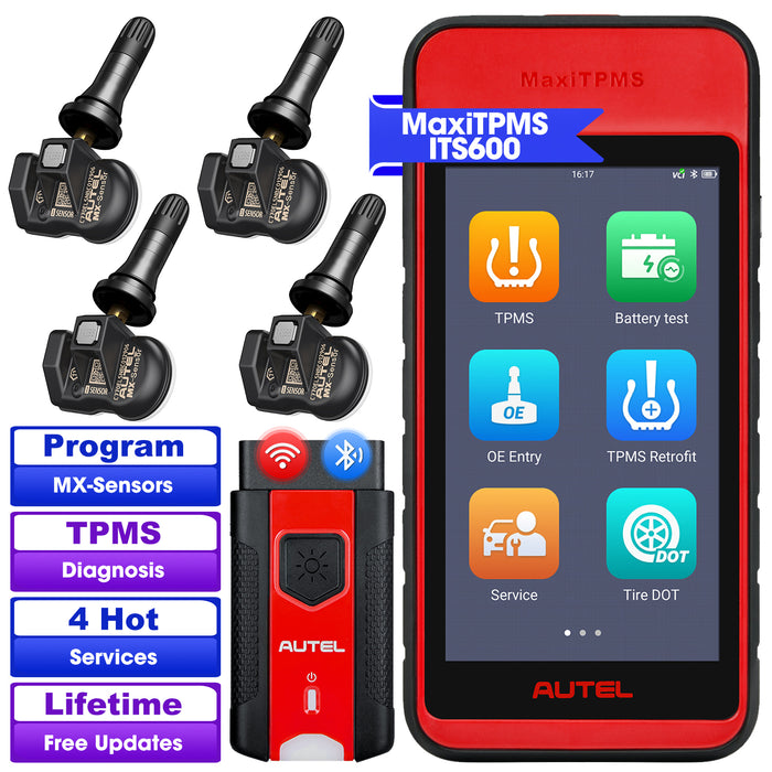 Autel MaxiTPMS ITS600 with 4PCS Rubber Sensors