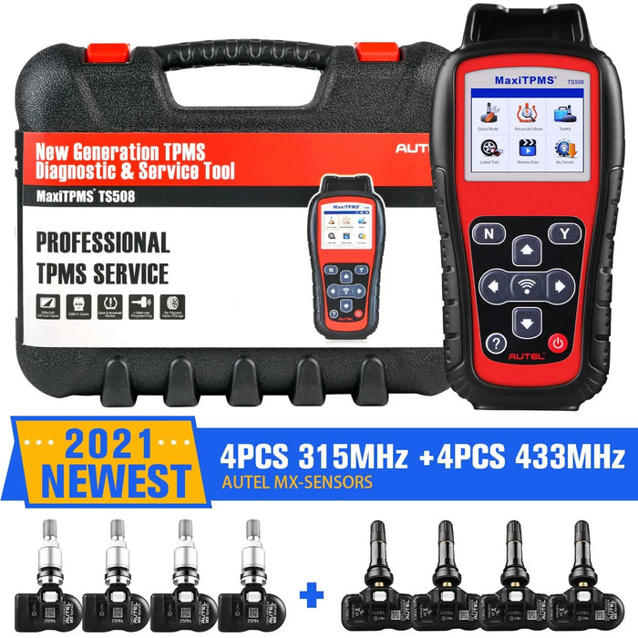 Autel MaxiTPMS TS508K TS508 Pre TPMS Tool Winter Snow Tire All Season Tires Summer Tyre Replacement with 8pc Sensors
