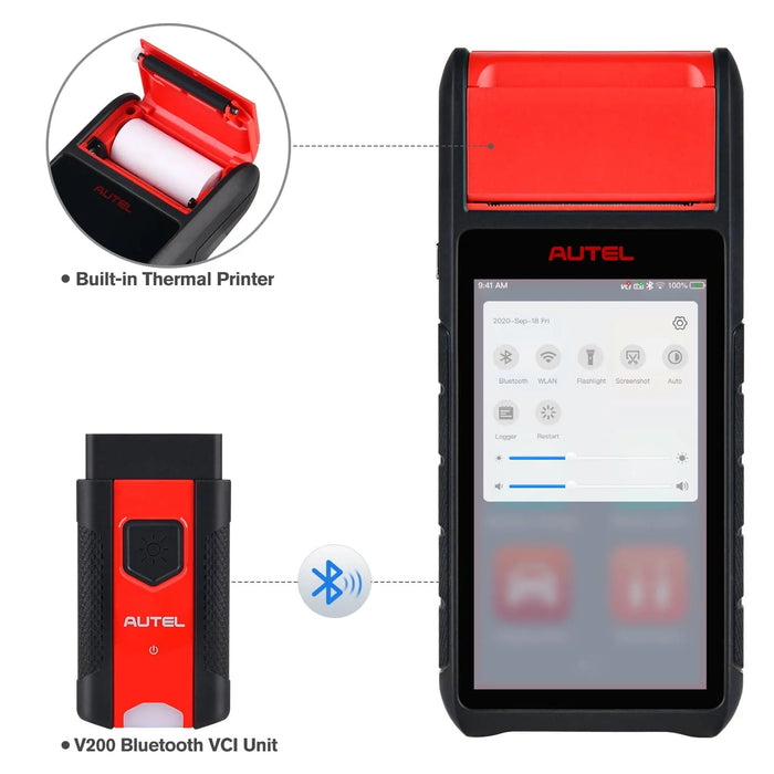Autel MaxiBAS BT608 BTAK Car Battery Tester & Electrical System Diagnostic Tool with Battery Tester Accessory Kit