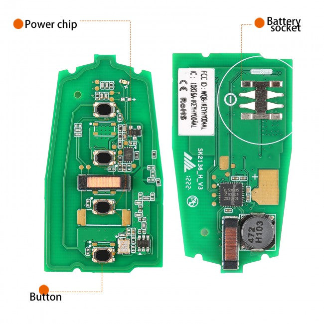 AUTEL IKEYHY004AL 4 Button Smart Universal Key internal